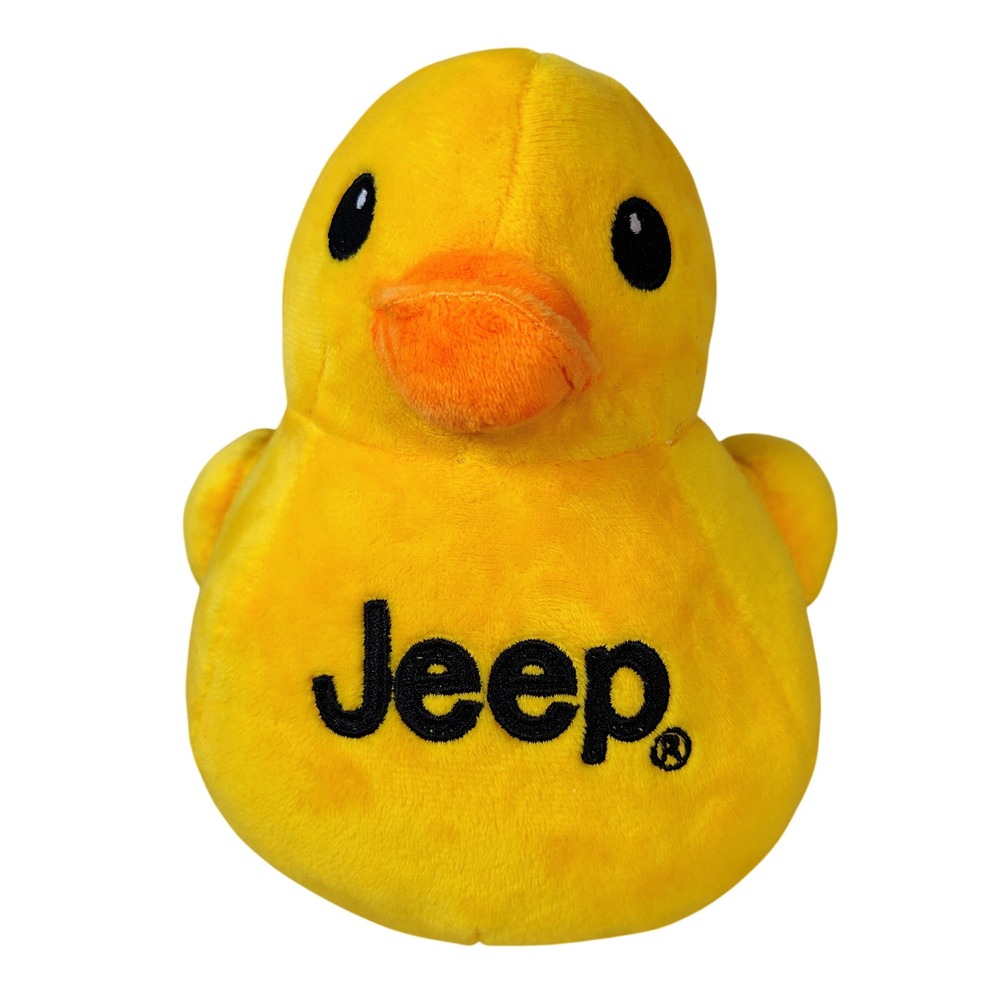 Jeep 6.5" Plush Rubber Ducky Stuffed Animal Yellow Polyester Adventure Core